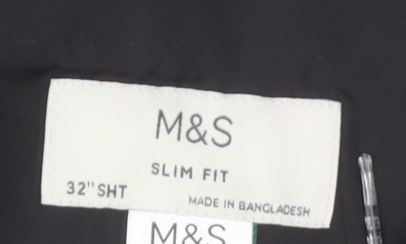 Marks and Spencer Men's Black Slim Fit Dress Pants 32S