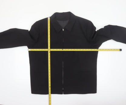 Bonmarché Women's Black Plus Size 22 Classic Lined Zip Jacket