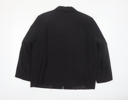 Bonmarché Women's Black Plus Size 22 Classic Lined Zip Jacket