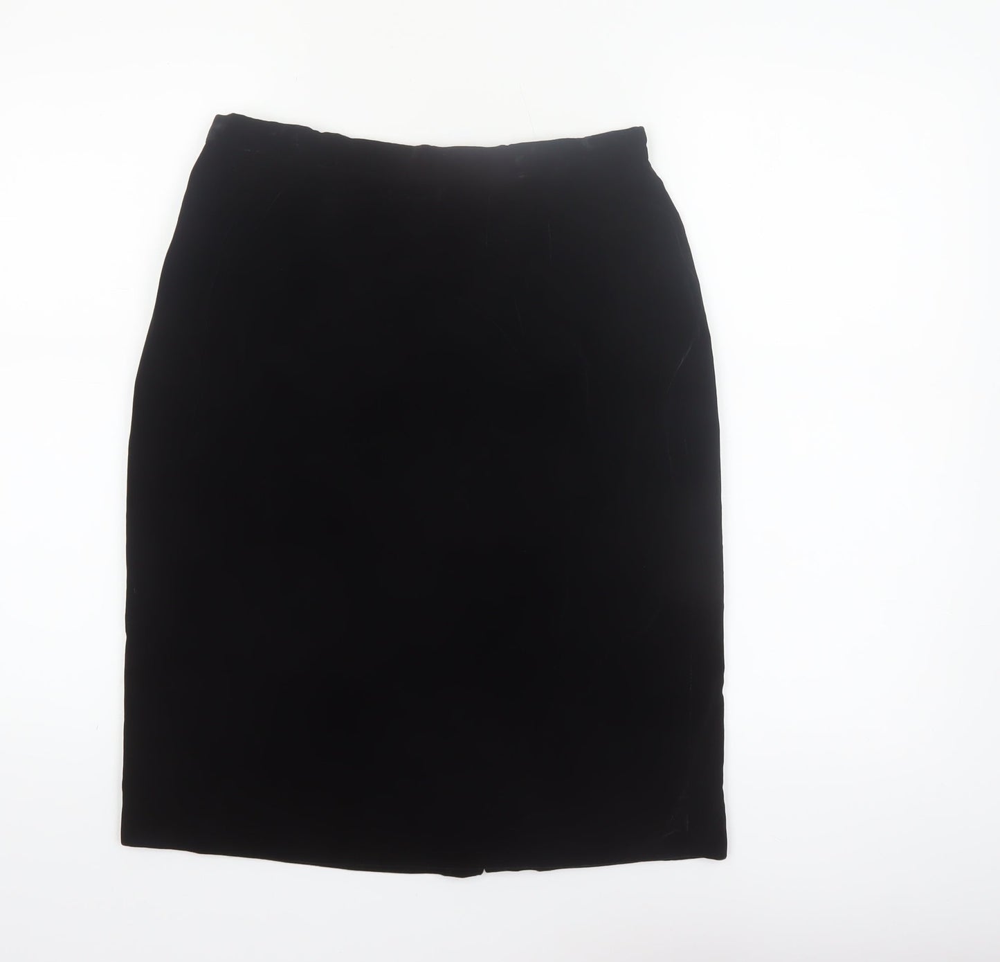 Chaus Women's Black Velvet Pencil Skirt Size 10 High Waist