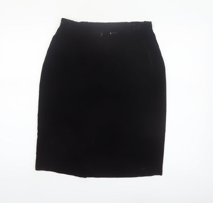Chaus Women's Black Velvet Pencil Skirt Size 10 High Waist