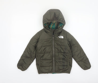 The North Face Boys Green 5 Years Hooded Puffer Jacket