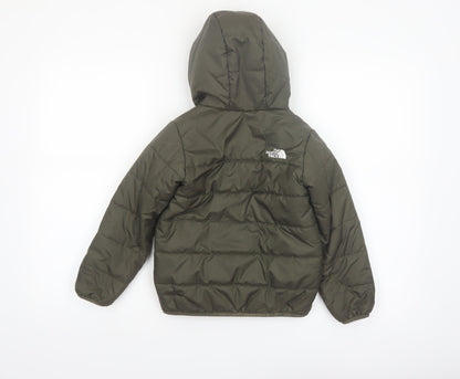 The North Face Boys Green 5 Years Hooded Puffer Jacket