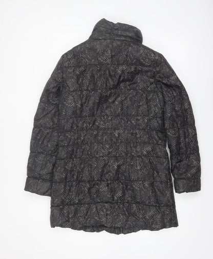 Store Twenty One Women's Black Quilted Long Puffer Coat Size 12