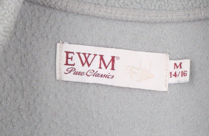 EWM Women Beige Fleece Bodywarmer Waistcoat Size 14 Regular Zip Style