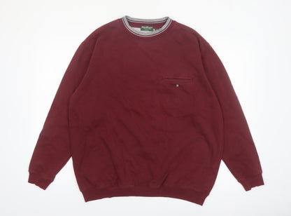 Norm Thompson Mens Red L Pullover Crew Neck Sweatshirt