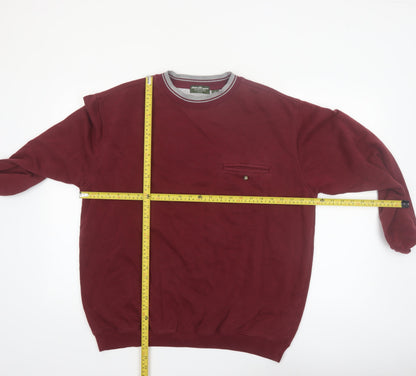 Norm Thompson Mens Red L Pullover Crew Neck Sweatshirt