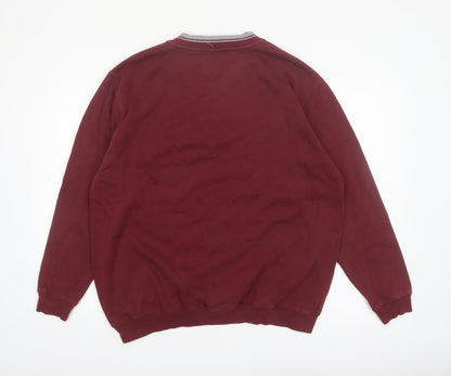 Norm Thompson Mens Red L Pullover Crew Neck Sweatshirt