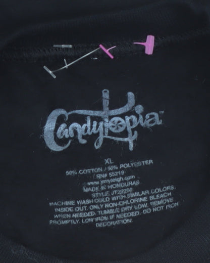 Candytopia Men's Black XL Pullover Graphic Print Sweatshirt