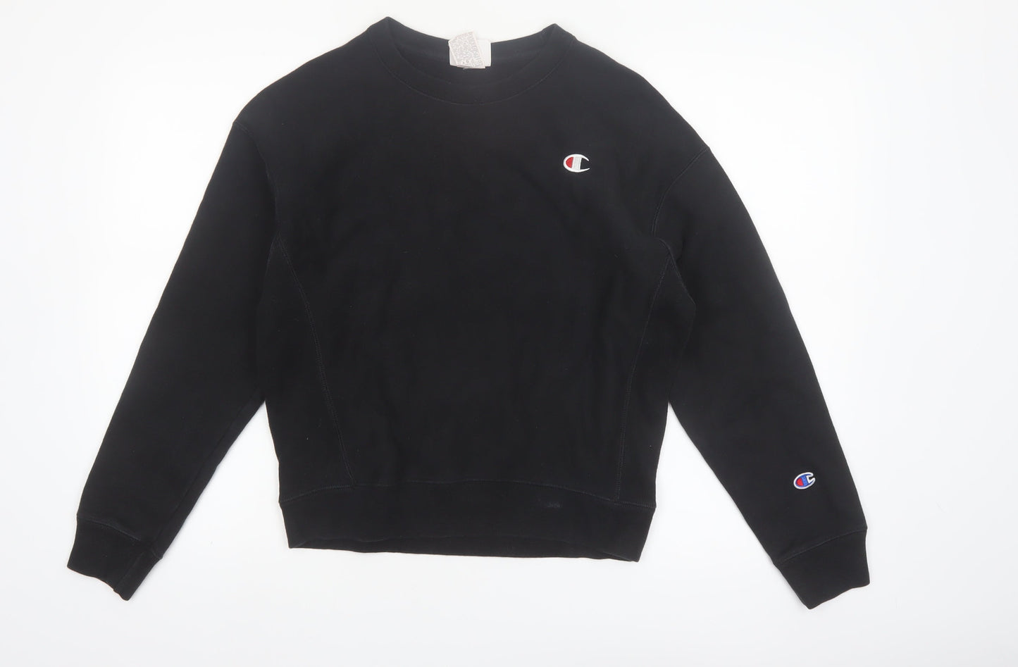 Champion Womens Black Medium Reverse Weave Pullover Sweatshirt