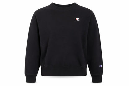 Champion Womens Black Medium Reverse Weave Pullover Sweatshirt
