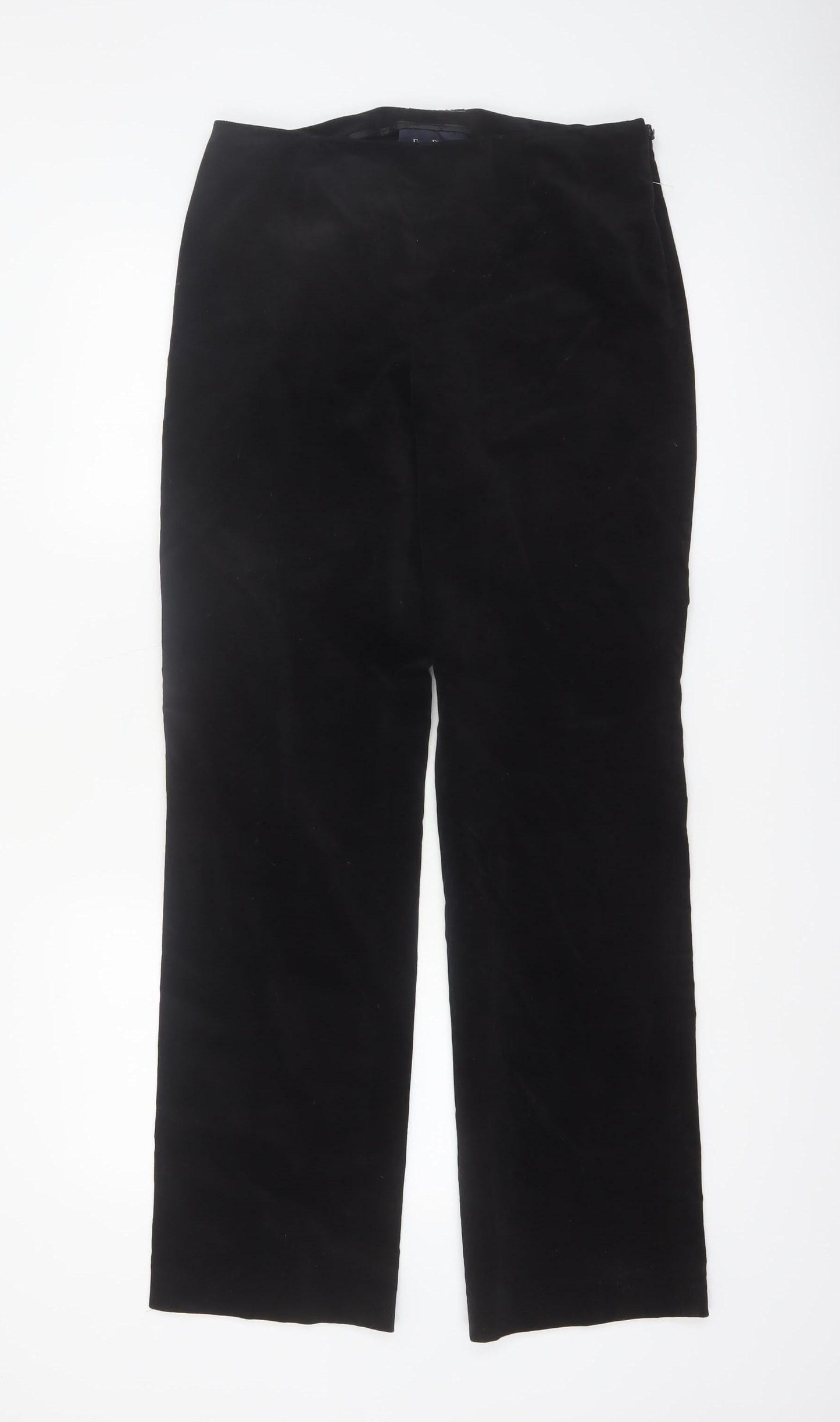 Evan-Picone Women's Black Cotton Straight Leg Trousers Size 10