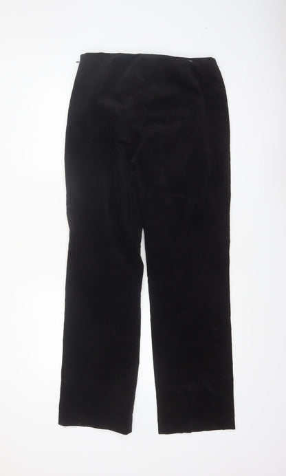 Evan-Picone Women's Black Cotton Straight Leg Trousers Size 10
