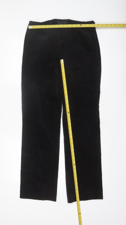 Evan-Picone Women's Black Cotton Straight Leg Trousers Size 10