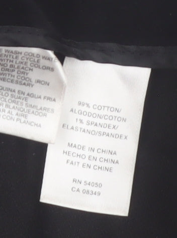 Evan-Picone Women's Black Cotton Straight Leg Trousers Size 10