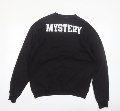 Champion Eco Mens Black M Pullover Sweatshirt Crew Neck Graphic Print