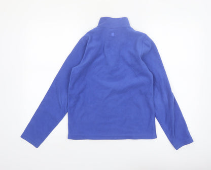Mountain Warehouse Girls Blue Fleece 1/4 Zip Pullover Sweatshirt 11-12 Years