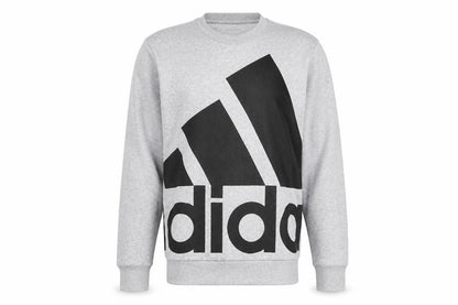 Adidas Men's Grey Sport Essentials Crew Neck Sweatshirt Small