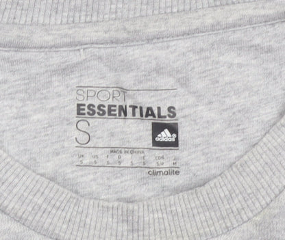Adidas Men's Grey Sport Essentials Crew Neck Sweatshirt Small