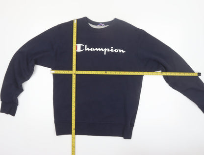 Champion Men's Navy Crew Neck Sweatshirt Size S Cotton Blend