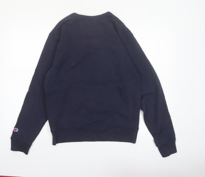 Champion Men's Navy Crew Neck Sweatshirt Size S Cotton Blend