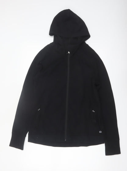 GapFit Women’s Black Full Zip Hoodie Size 14 L Cotton Blend