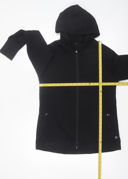 GapFit Women’s Black Full Zip Hoodie Size 14 L Cotton Blend