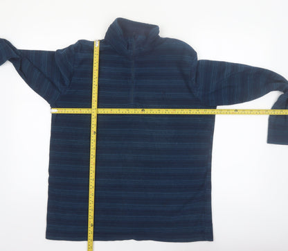 Hi Gear Men's Blue 1/2 Zip Fleece Pullover Sweatshirt Medium
