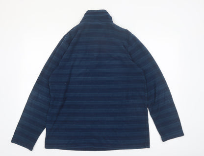 Hi Gear Men's Blue 1/2 Zip Fleece Pullover Sweatshirt Medium