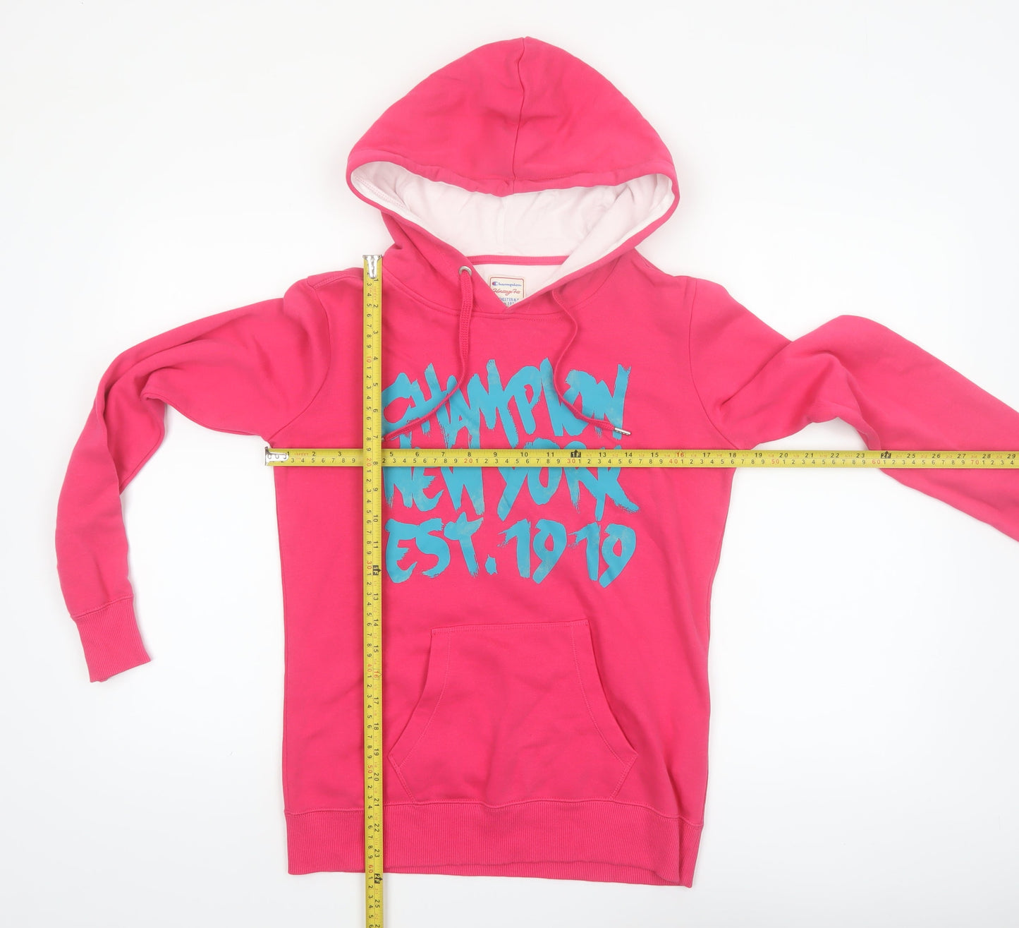 Champion Women's Pink Heritage Fit Graphic Pullover Hoodie Size M