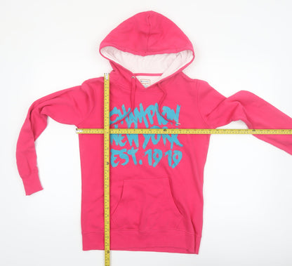 Champion Women's Pink Heritage Fit Graphic Pullover Hoodie Size M