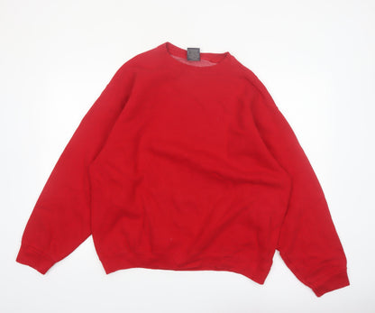 Pluma Outdoors Men's Red XL Pullover Sweatshirt Crew Neck Fleece