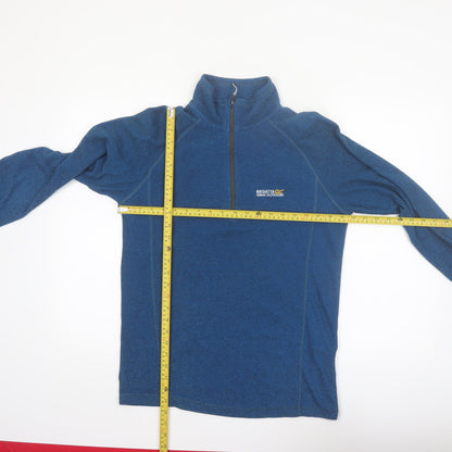 Regatta Men's Blue 1/4 Zip Fleece Pullover Sweatshirt Size S