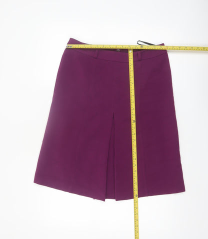 Marks and Spencer Women’s Purple A-Line Knee Length Skirt Size 12