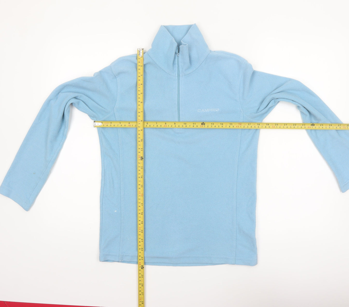 Campri Women Blue Fleece 1/4 Zip Pullover Sweatshirt Size 10