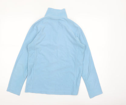 Campri Women Blue Fleece 1/4 Zip Pullover Sweatshirt Size 10