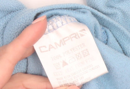 Campri Women Blue Fleece 1/4 Zip Pullover Sweatshirt Size 10