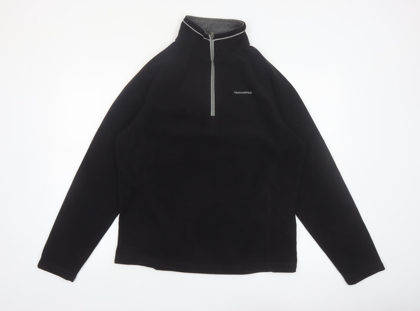 Craghoppers Men's Black Fleece 1/2 Zip Pullover Sweatshirt M