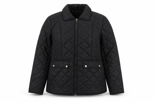 Feraud Women's Black Quilted Mid-Length Jacket Size 14