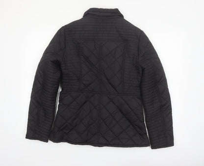 Feraud Women's Black Quilted Mid-Length Jacket Size 14
