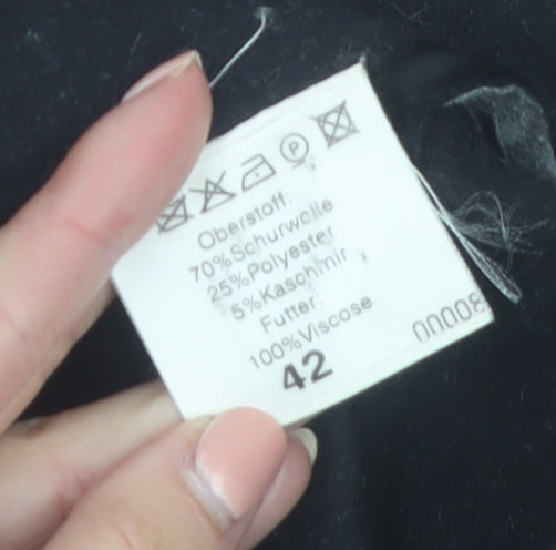 Rowland's Women's Black Wool Blend A-Line Midi Skirt Size 14