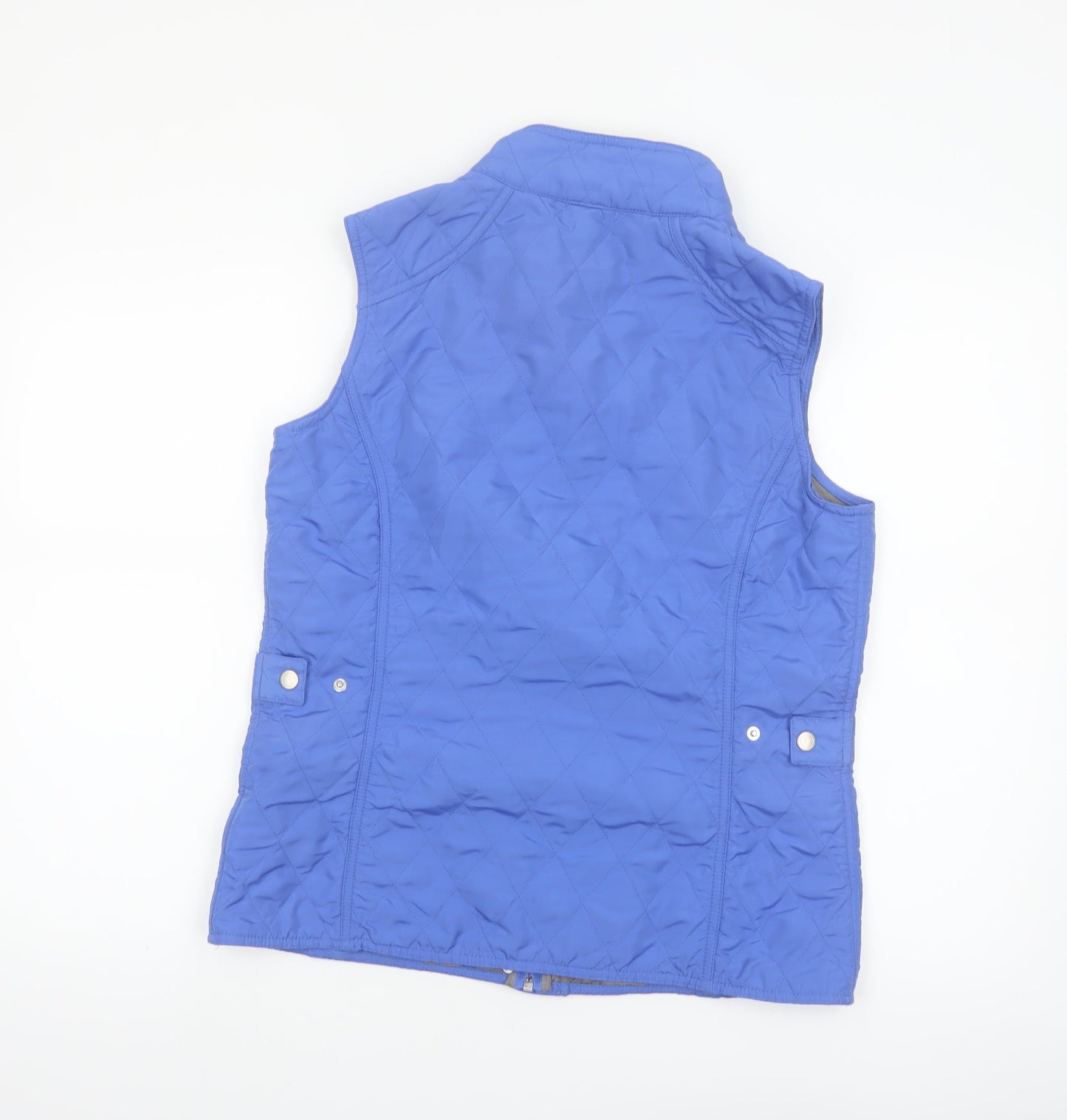 Kate Lord Women Blue Quilted Padded Waistcoat M Mid-Length