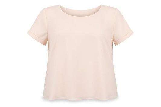 Laura Ashley Women’s Beige Short Sleeve Chiffon Blouse UK 18