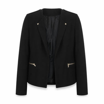 H&M Womens Black Size 12 Regular Fit Single-Breasted Blazer Jacket