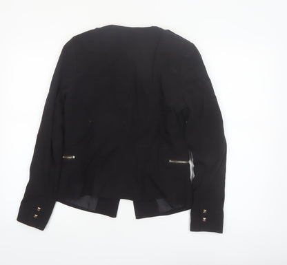 H&M Womens Black Size 12 Regular Fit Single-Breasted Blazer Jacket