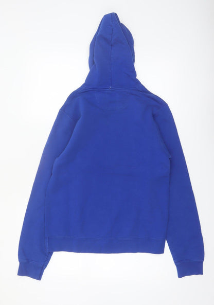 Disney Men’s Blue Pullover Hoodie Small Cartoon Graphic Sweatshirt