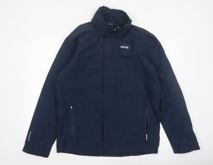 Regatta Men's Blue Waterproof Softshell Jacket Size L Hiking Rain Coat