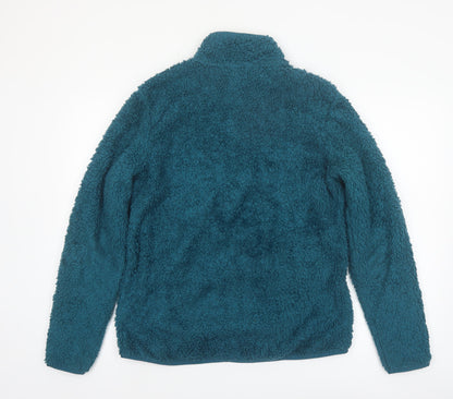 Fila Women’s Blue Faux Fur Fleece Full Zip Jacket XL