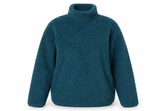 Fila Women’s Blue Faux Fur Fleece Full Zip Jacket XL