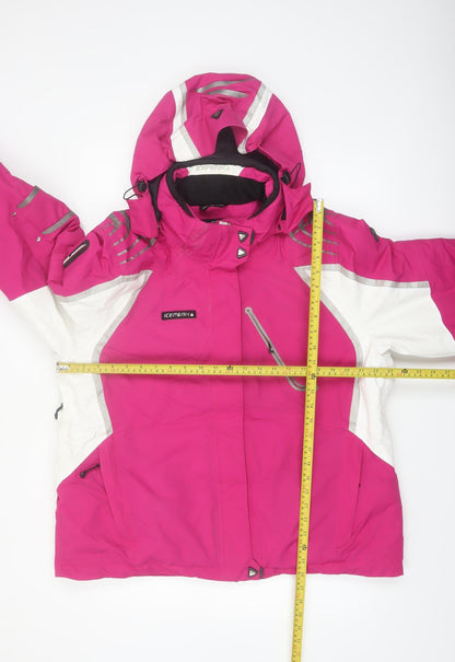 Icepeak Women's Pink Ski Jacket Size 20 Waterproof Hooded Winter Coat